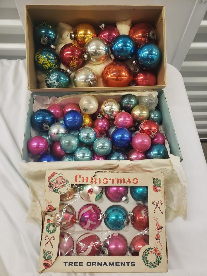 Large lot of vintage handblown glass ornaments (1 of 1)