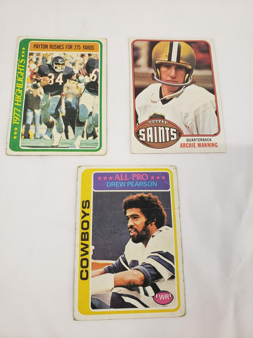 Archie Manning, Drew Pearson, and Walter Payton 70's: Archie Manning, Drew Pearson, and Walter Payton 70's football cards