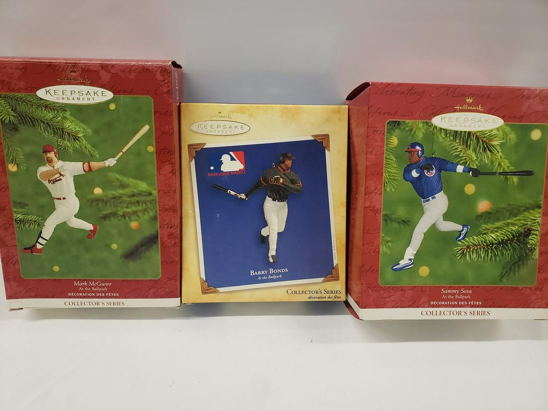 Mark McGwire, Barry Bonds, and Sammy Sosa Hallmark: Mark McGwire, Barry Bonds, and Sammy Sosa Hallmark keepsake ornaments