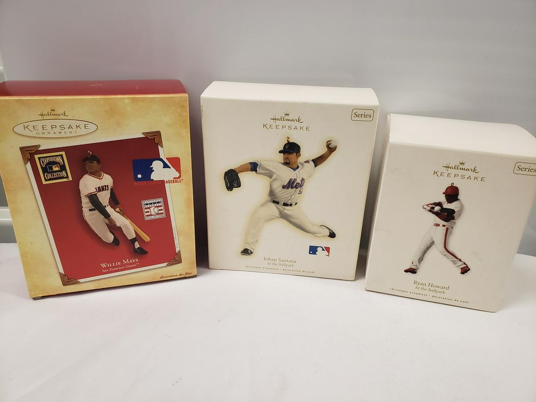 Willie Mays, Ryan Howard, and Johan Santana Hallmark: Willie Mays, Ryan Howard, and Johan Santana Hallmark Keepsake ornaments
