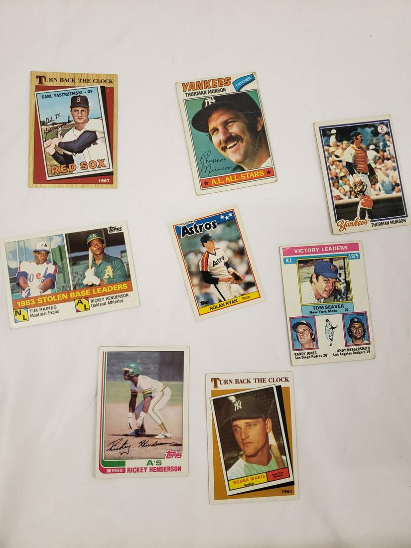 Lot of early baseball cards - Thurman Munson, Nolan (1 of 1)