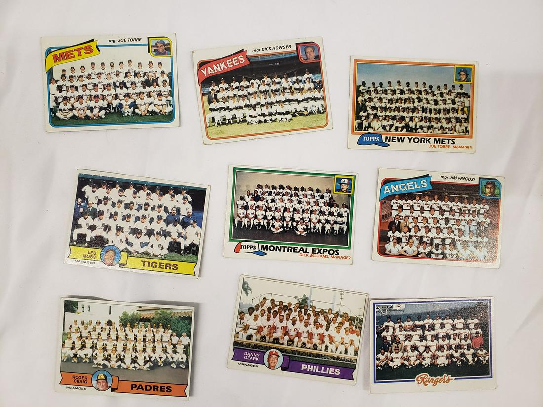 Lot of early Topps team baseball cards (1 of 1)