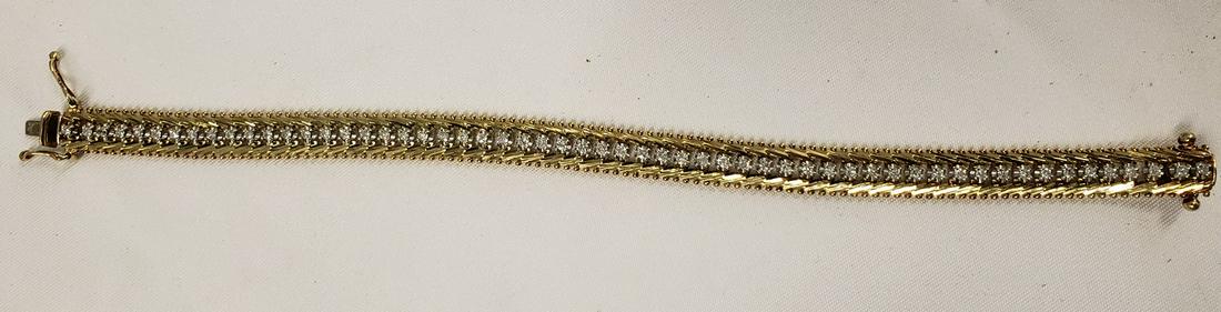 14k solid gold tennis bracelet with 1/2 CT diamonds - (1 of 1)