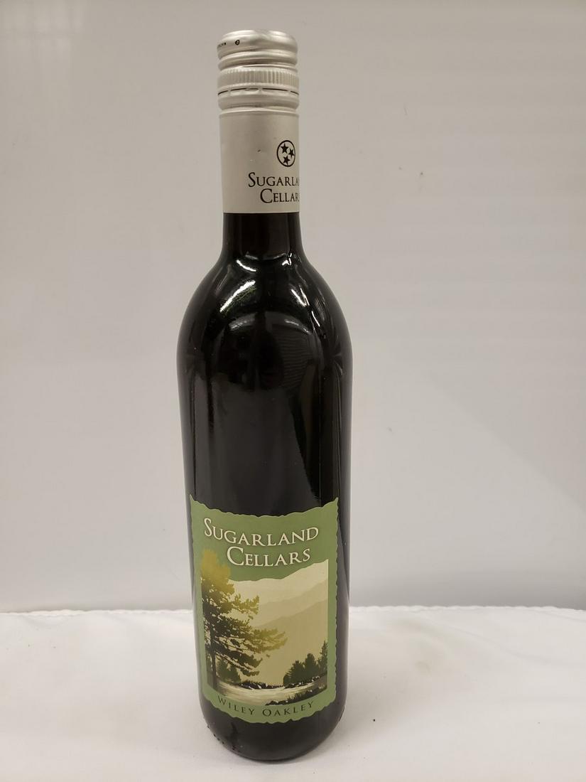 Bottle of Sugarland cellars Wiley Oakley wine - selling: Any contents in bottle is Free; You are bidding on the bottle & unbroken tax stamp