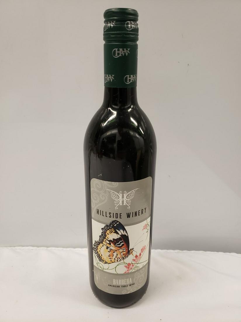 Bottle of Hillside Winery wine - selling bottle: Any contents in bottle is Free; You are bidding on the bottle & unbroken tax stamp