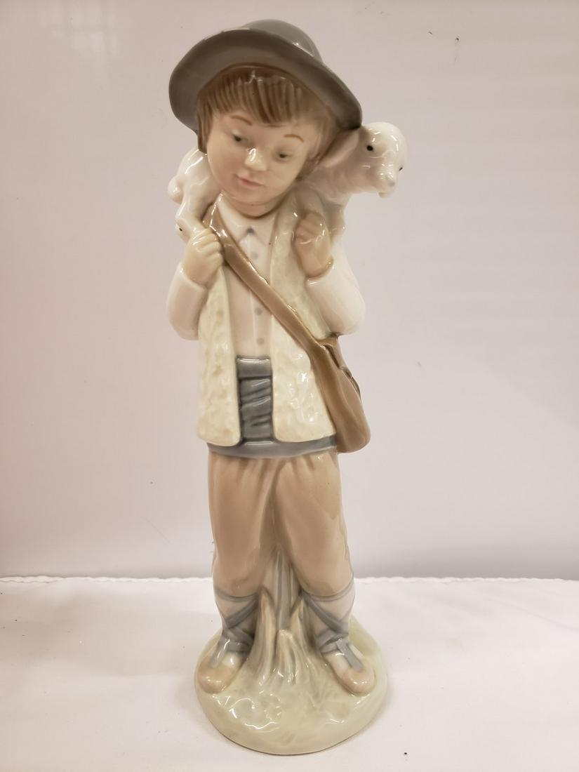 Nao lladro boy with sheep porcelain figure (1 of 1)
