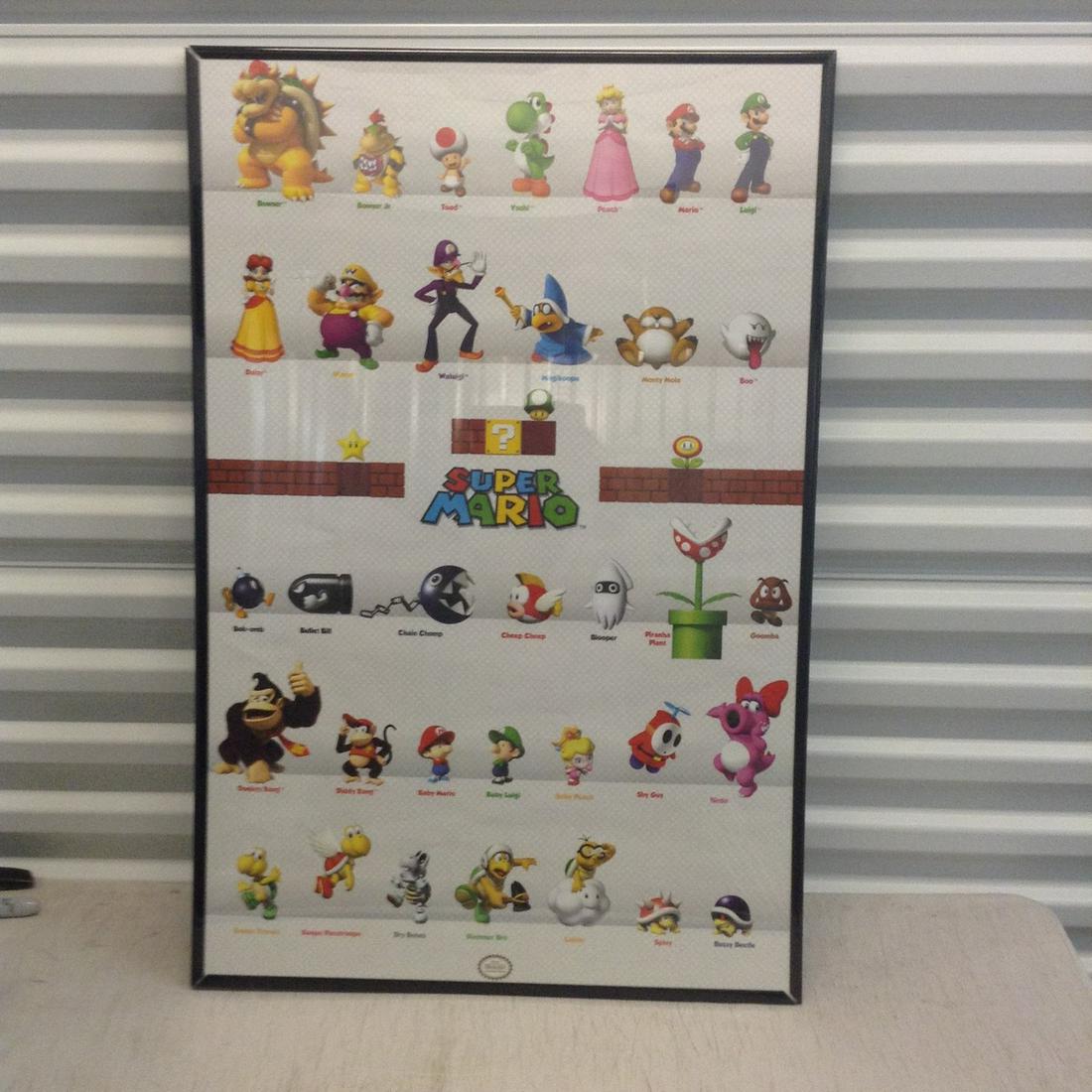 Nintendo Super Mario Framed Poster 34x22" (1 of 1)