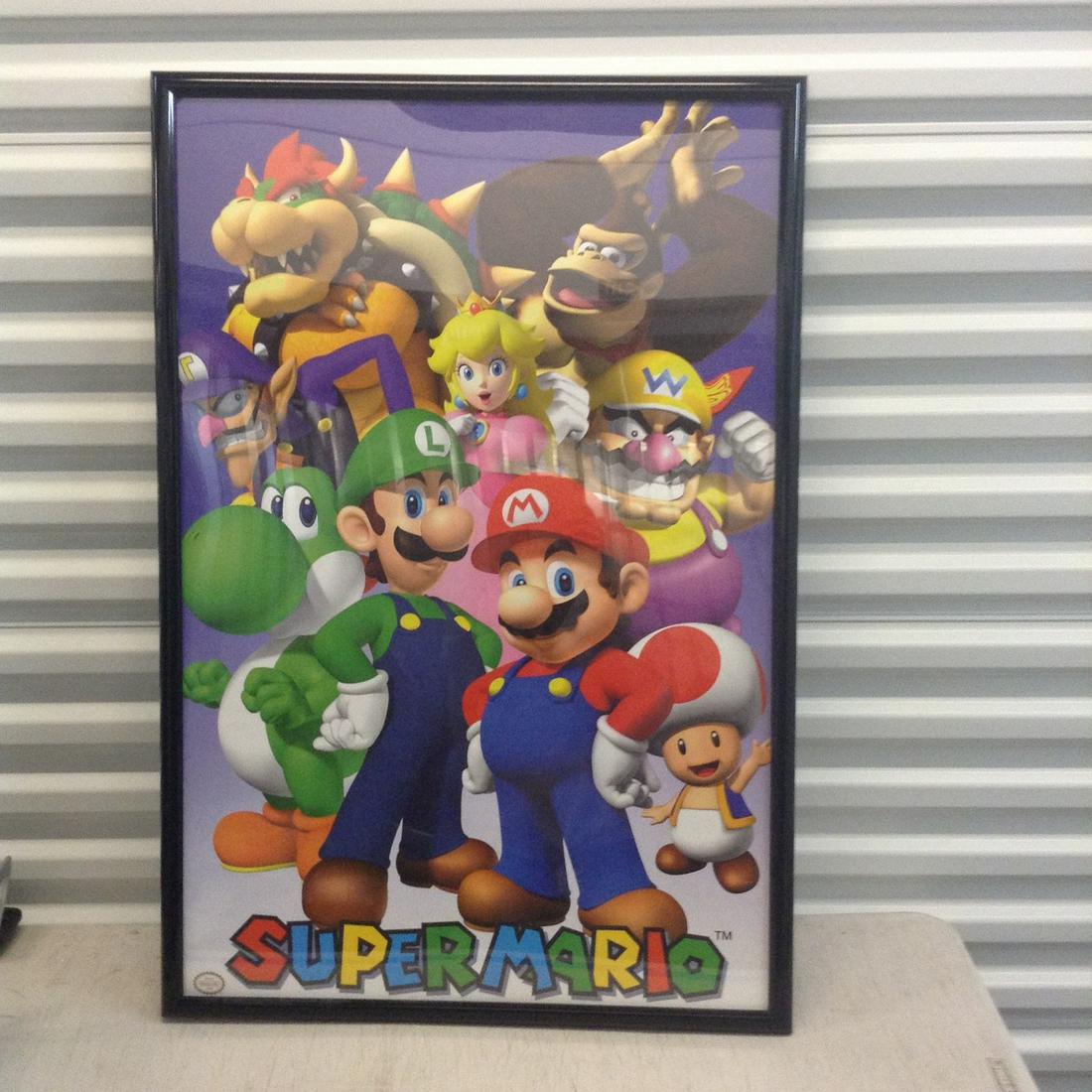 Nintendo Super Mario framed poster 37"x 25" (1 of 1)