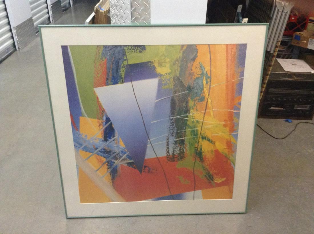 Vintage Framed Abstract Artwork 37"x 36" (1 of 1)