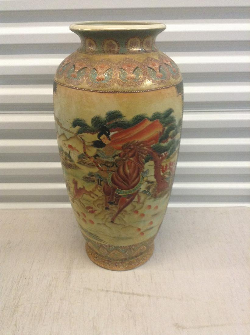 Hand Painted Asian Vase 24" tall (1 of 1)