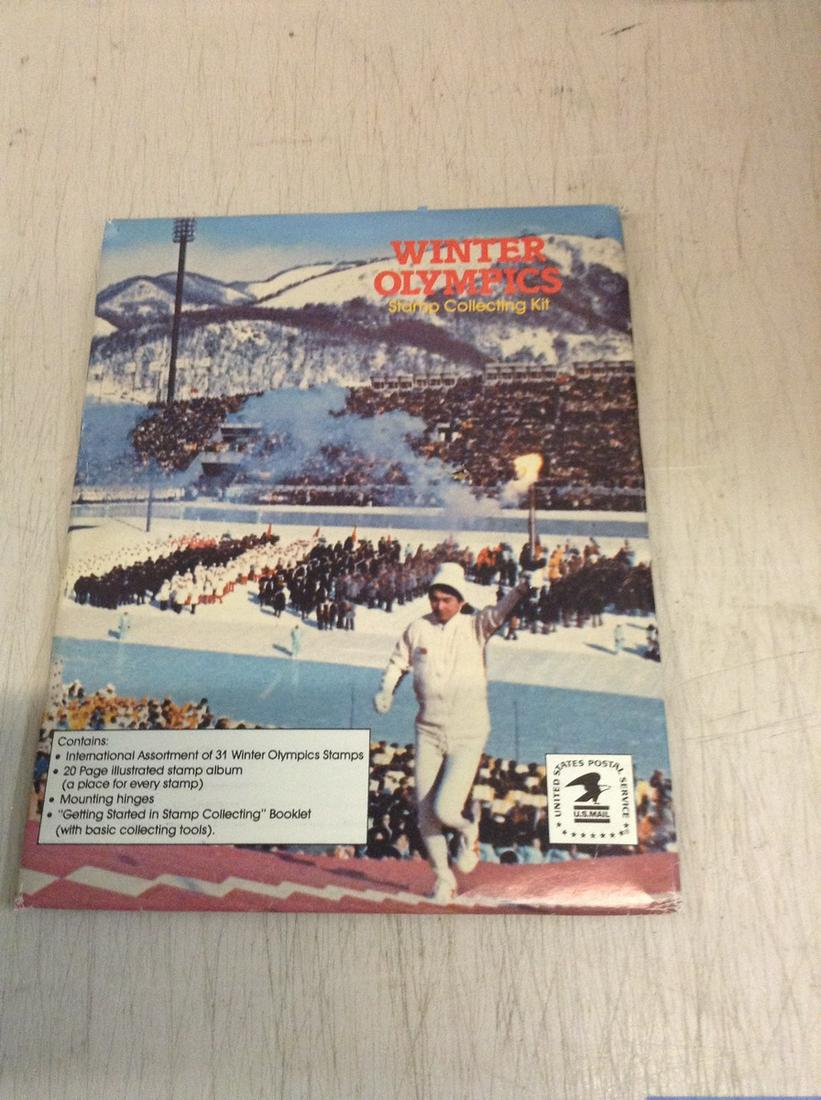 Sealed Winter olympics stamp collecting kit (1 of 1)