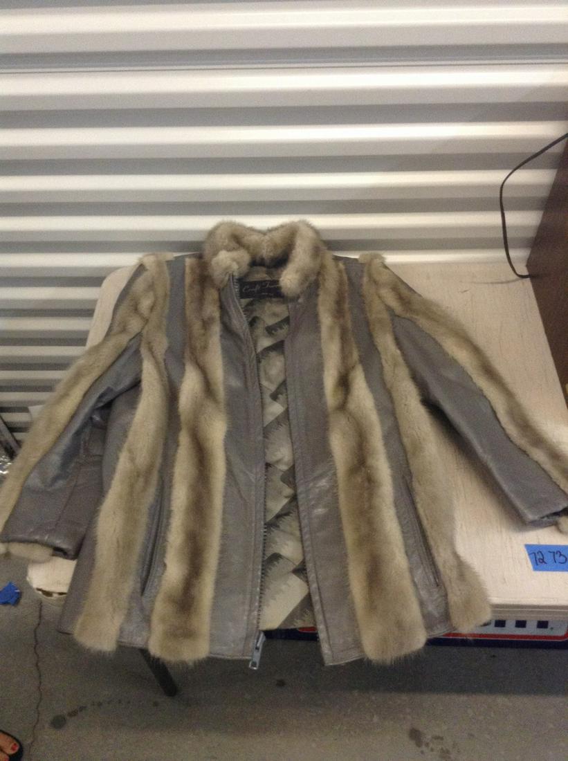 Craft real rabbit fur and leather jacket (1 of 1)