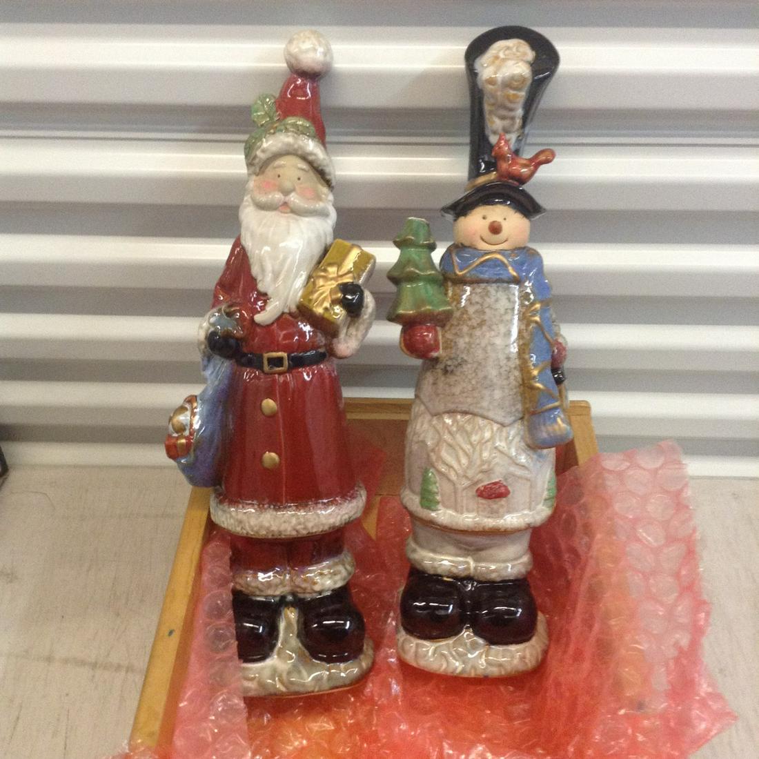 Santa and Snowman figures 18" tall: Santa and Snowman figures 18" tall