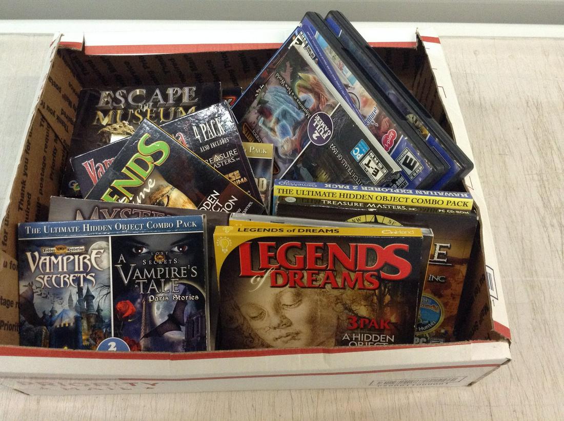 Box full of PC games: Box full of PC games