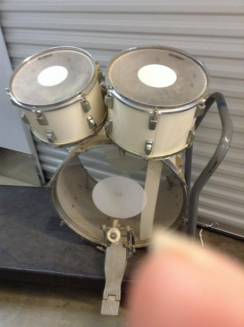tama drum set, two drums and bass drum (1 of 1)
