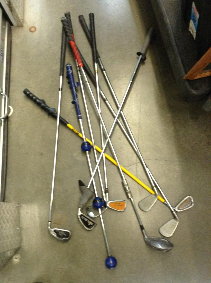 lot of various golf clubs: lot of various golf clubs
