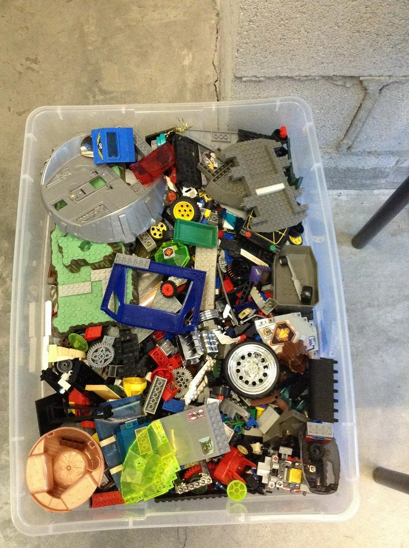 tub full of legos: tub full of legos