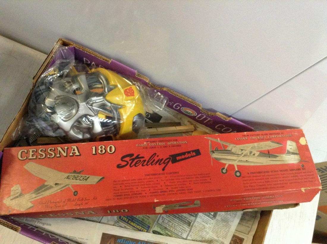 transformer mask and cessna 180 wooden plane model (1 of 1)