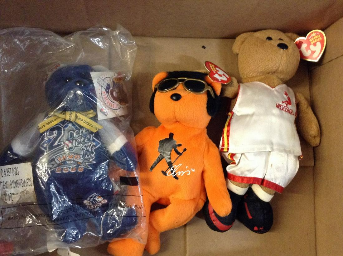 lot of three sports beanie babies: lot of three sports beanie babies
