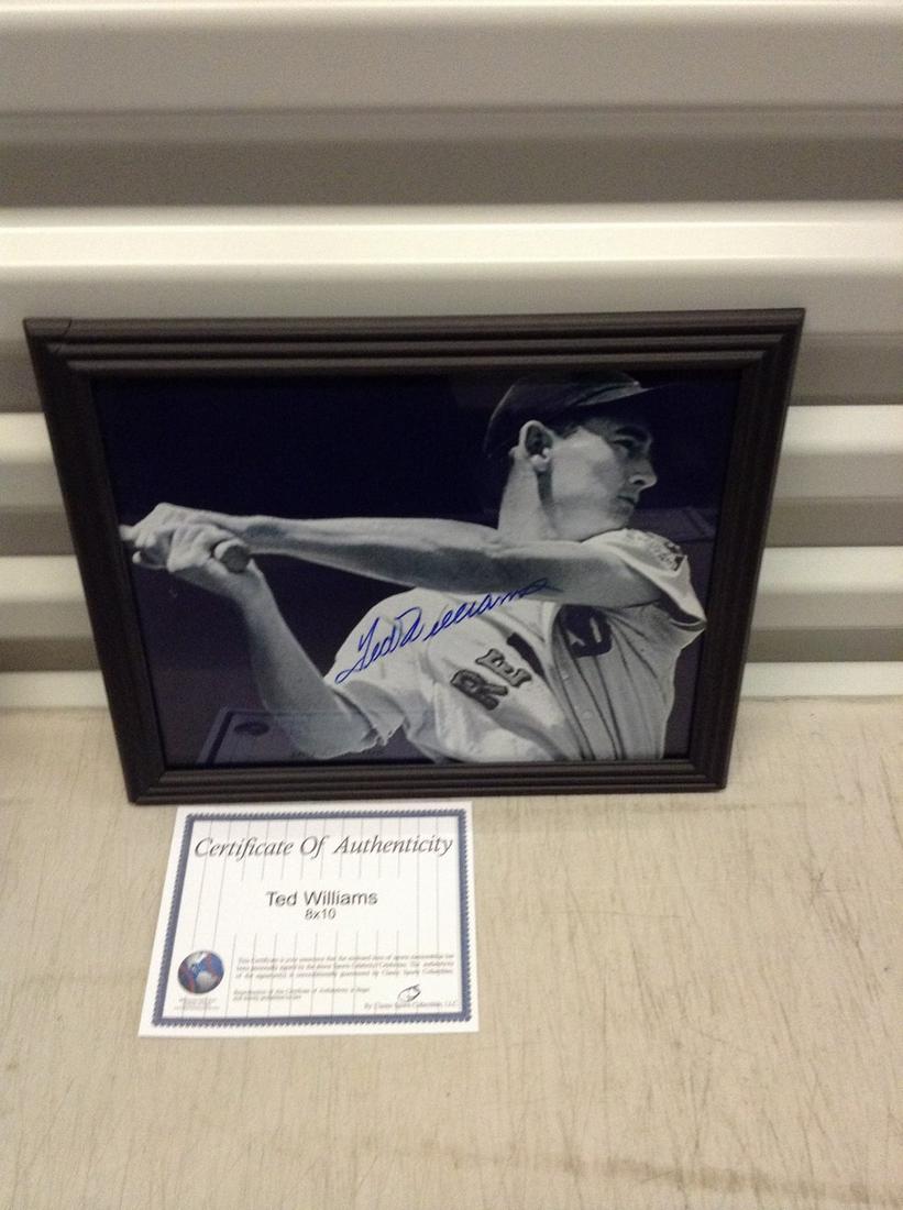 signed Ted Williams photo with COA 8x10 (1 of 1)