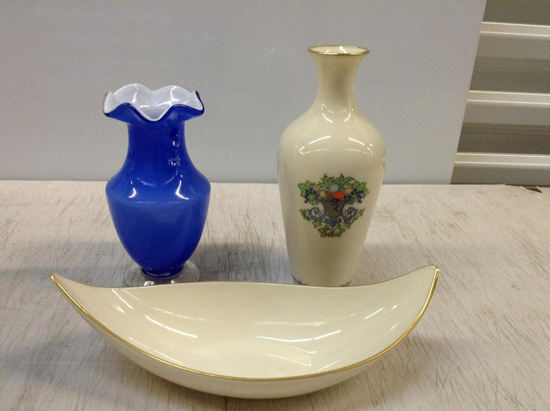 lenox candy dish, vase and other vase (1 of 1)