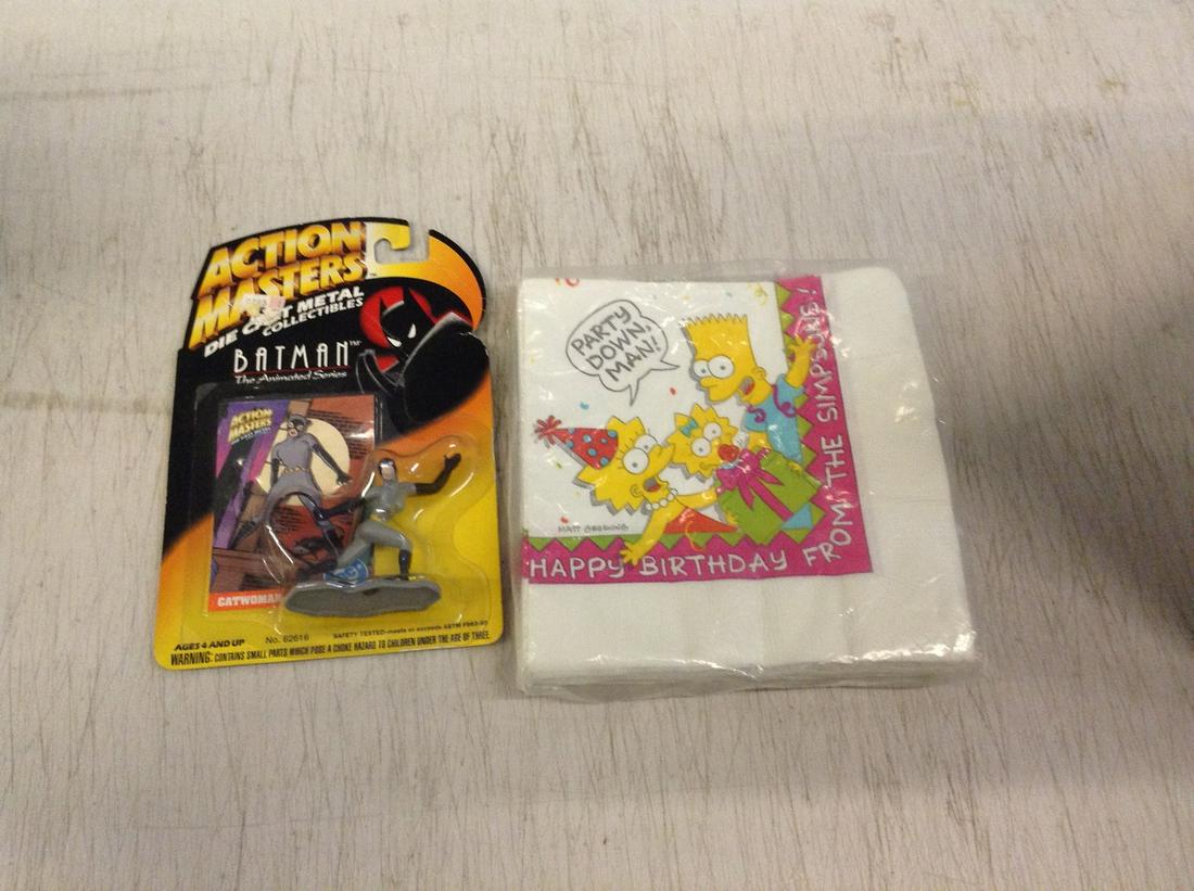 batman figure in package and simpsons napkins (1 of 1)