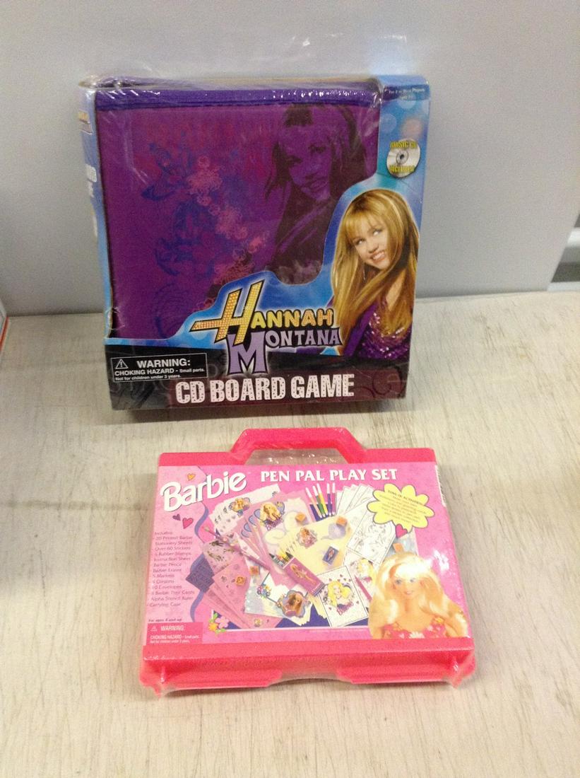hannah montana cd board game and barbie playset (1 of 1)