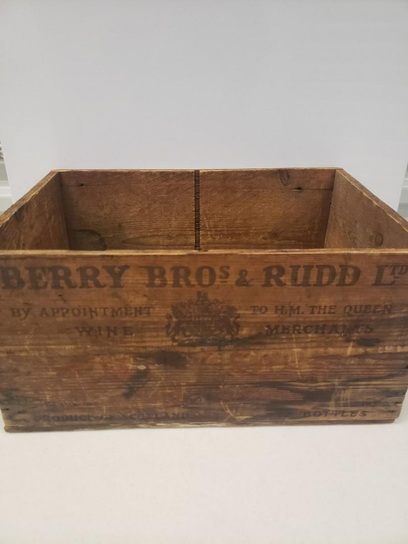 Berry Bros & Rudd LTD wooden advertising box (1 of 1)