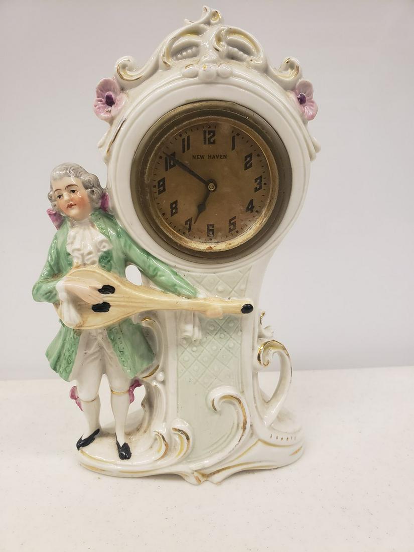 Antique New Haven victorian porcelein clock: Antique New Haven victorian porcelein clock
