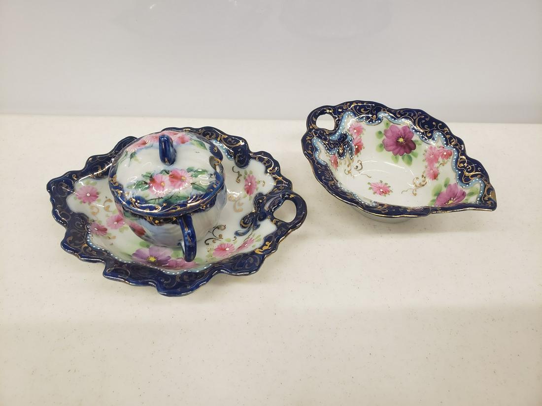 Three piece Asian handpainted tea set (1 of 1)