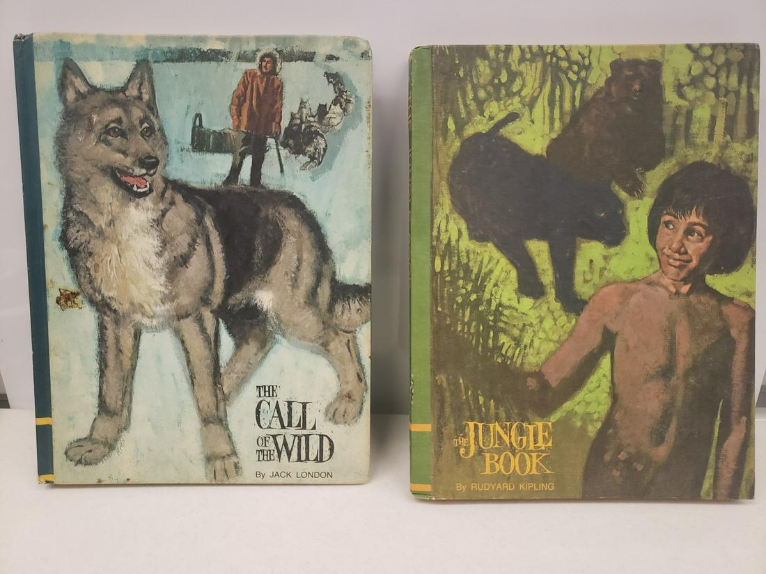 The Call of the Wild and The Jungle Book vintage: The Call of the Wild and The Jungle Book vintage hardcover books