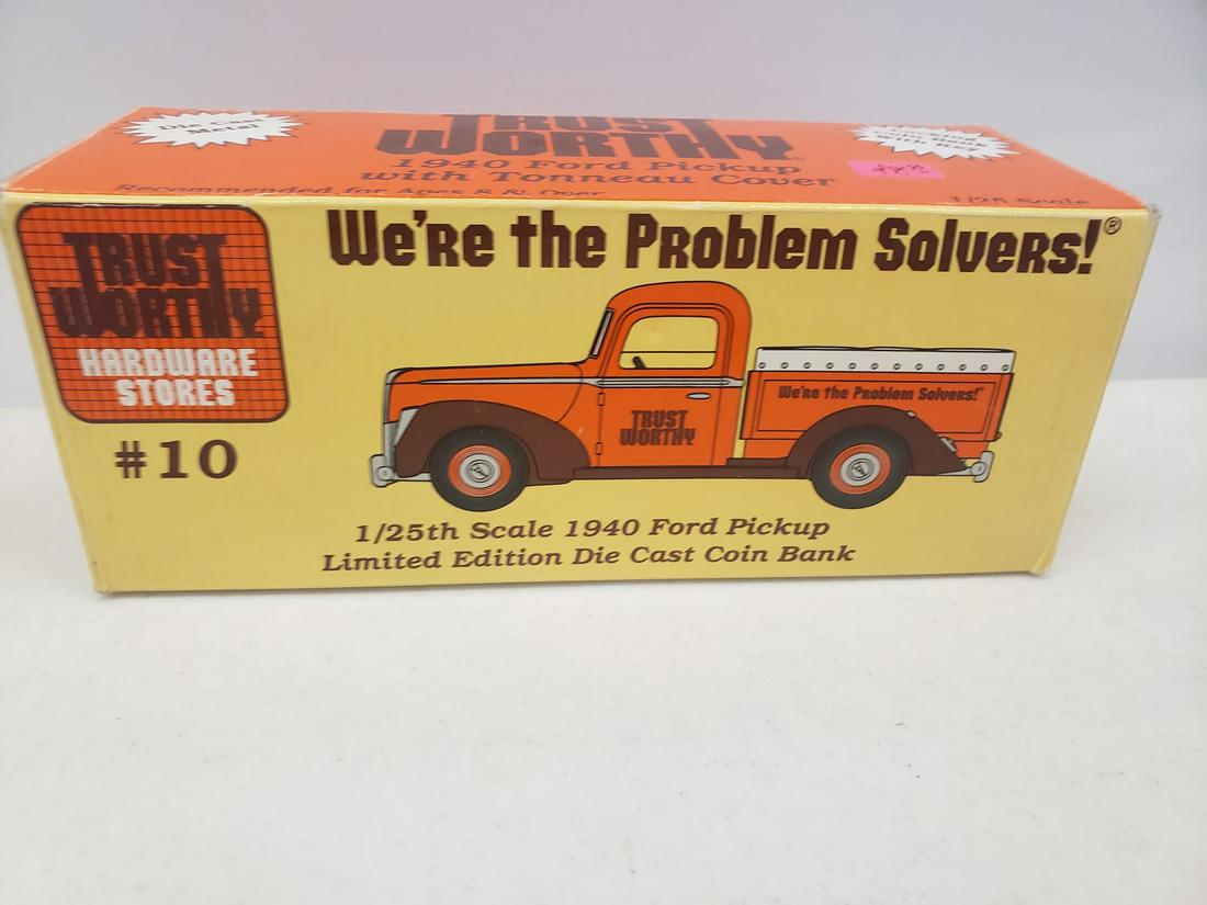 Trust Worthy #10 1940 Ford Pickup Die Cast coin bank (1 of 1)