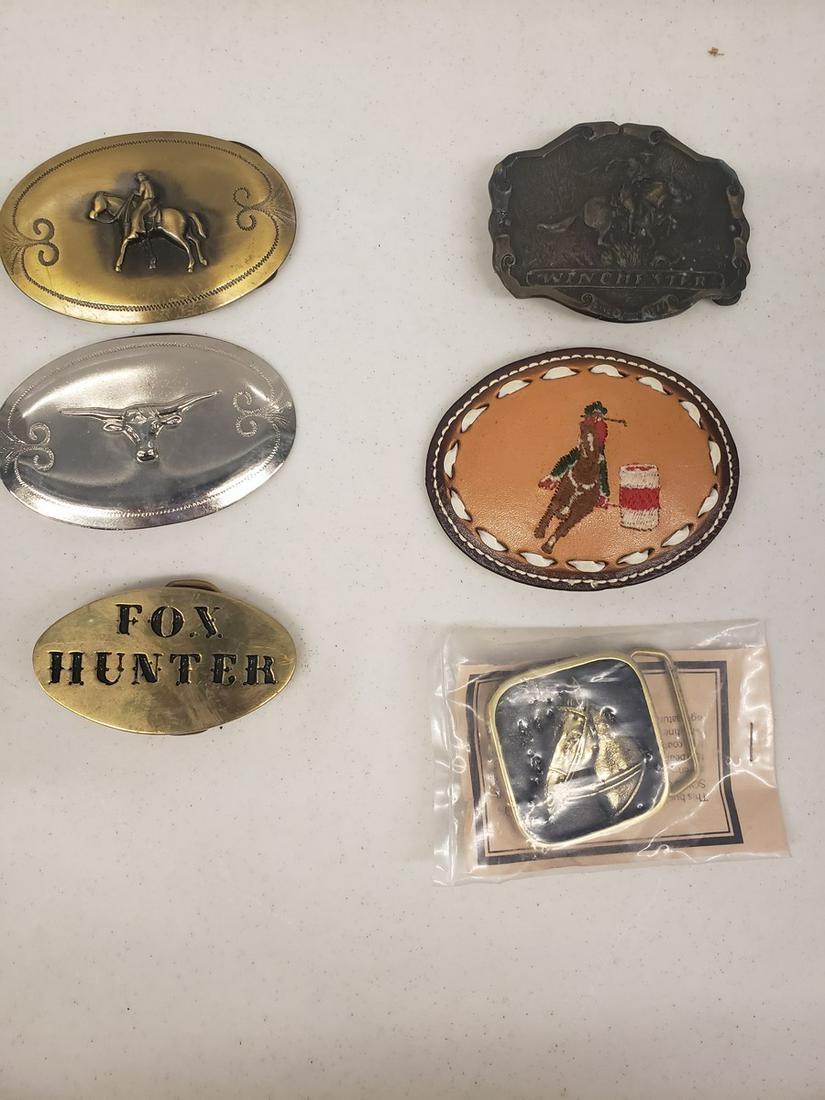 Lot of brass belt buckles: Lot of brass belt buckles