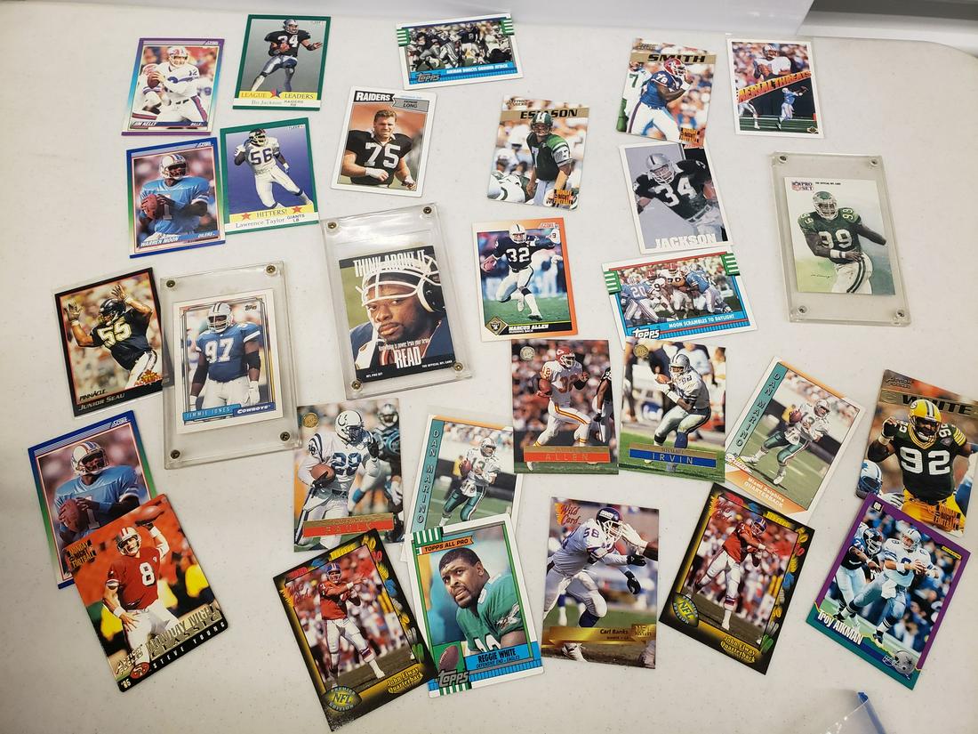 Lot of early football cards - Bo Jackson, Dan Marino (1 of 1)