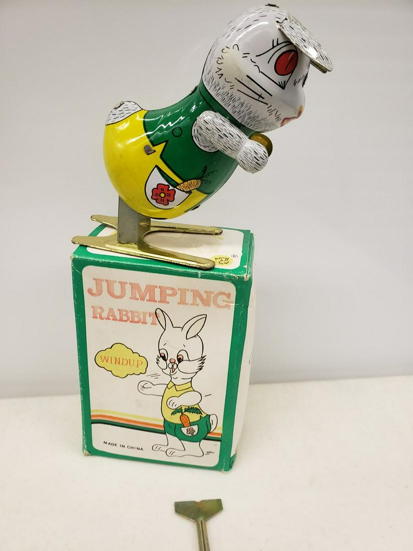 Jumping Rabbit windup tin toy (1 of 1)