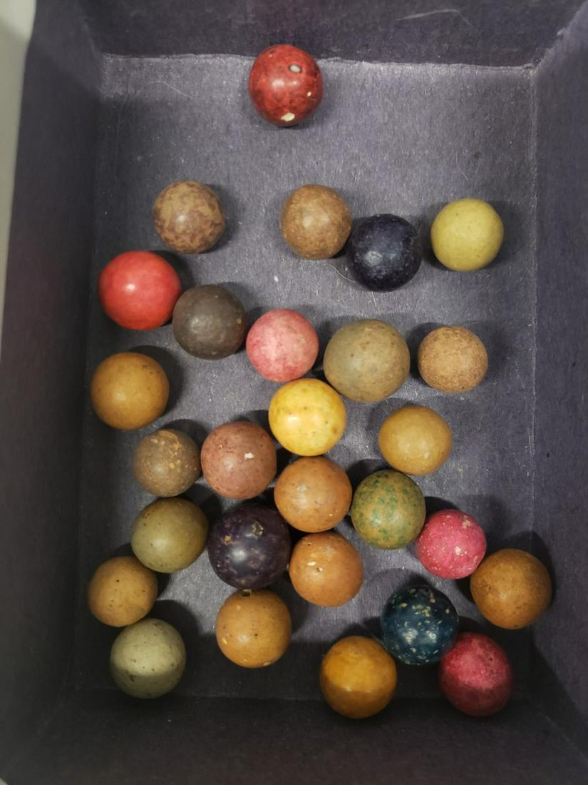 Lot of early clay marbles (1 of 1)