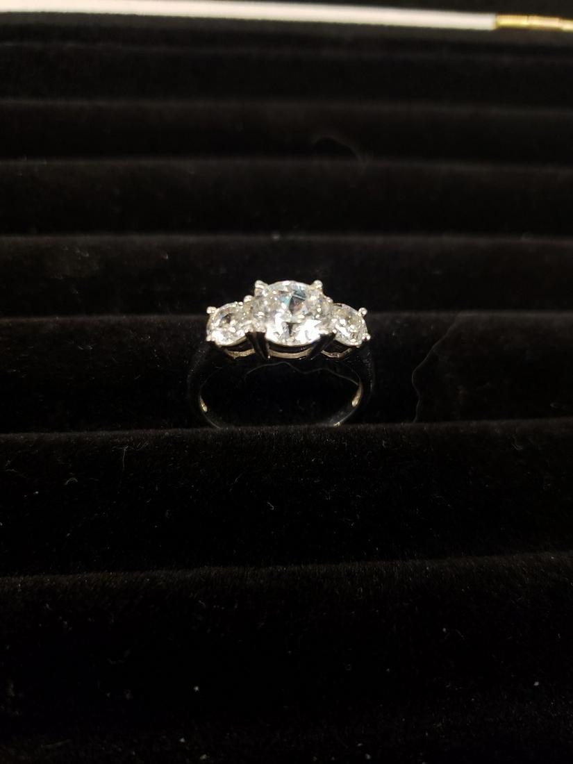14k White gold ring - stones have not been tested (1 of 1)