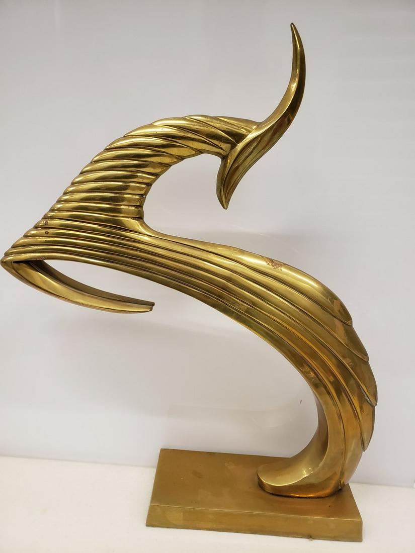 Dara International Vintage 1983 Leaping Brass gazelle: Dara International Vintage 1983 Leaping Brass gazelle Sculpture