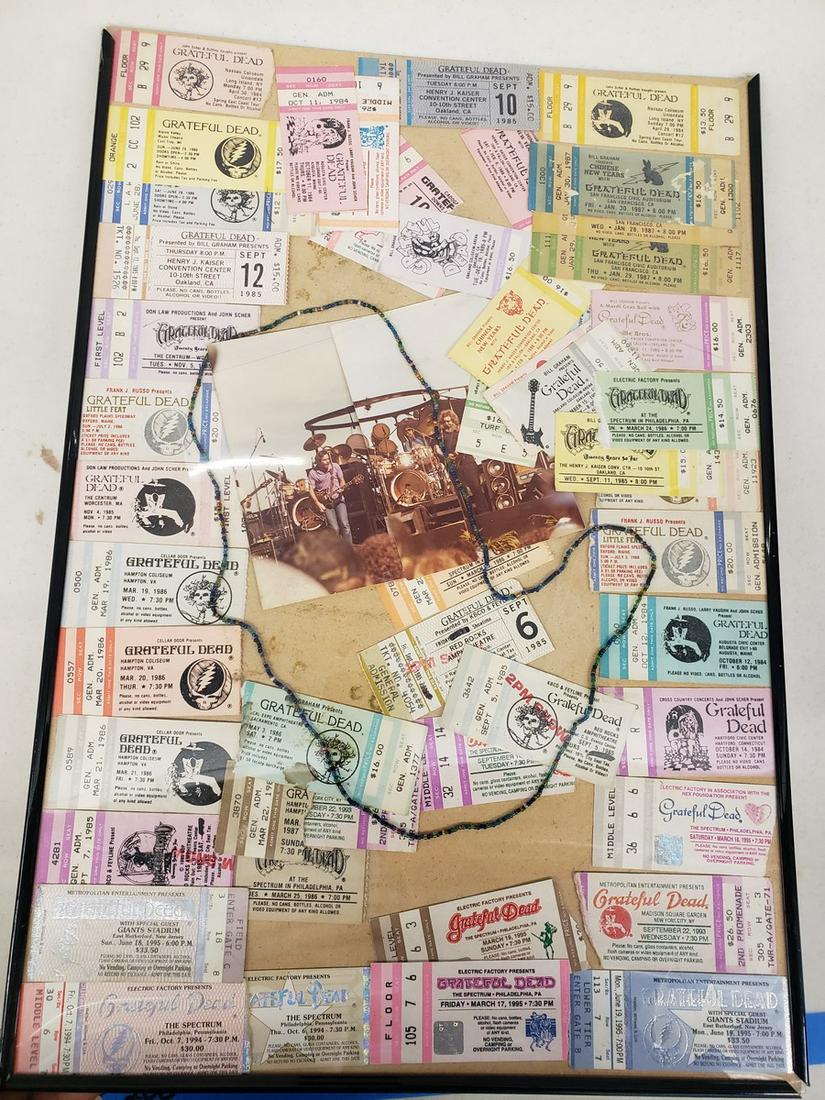 Lot of Grateful Dead concert tickets - kept in frame (1 of 1)
