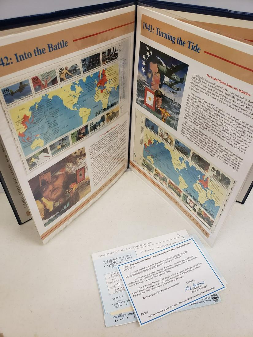 World War II 50th Anniversary Deluxe Stamp Sheets Folio (1 of 1)
