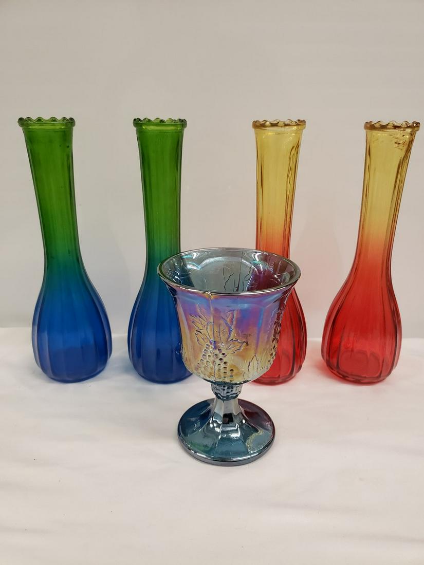 Lot of carvinal glass and beautiful multicolored vases (1 of 1)