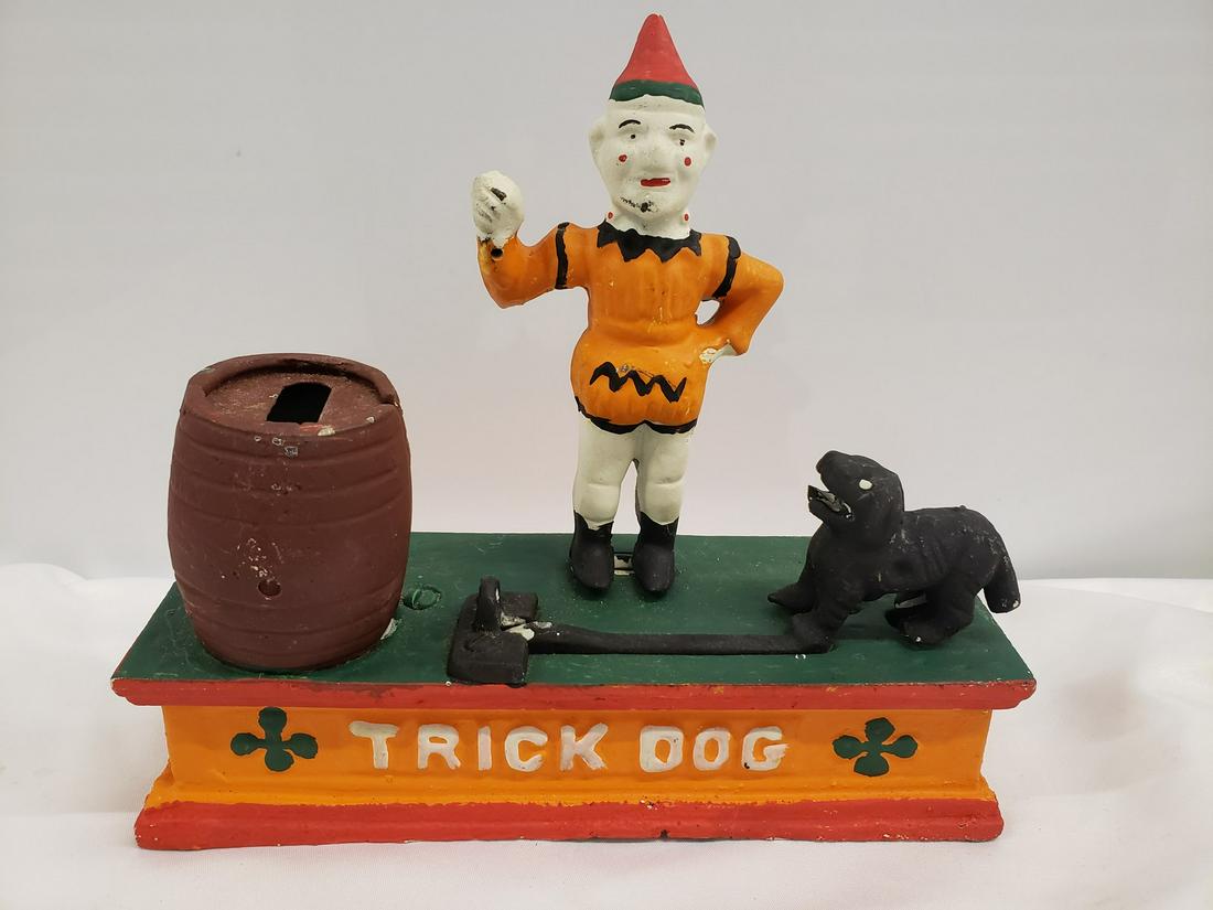 Antique Cast iron Trick Dog bank (1 of 1)