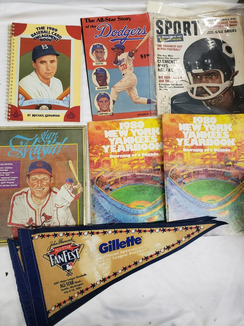 Lot of early sports ephemera - NY Yankees, LA Dodgers,: Lot of early sports ephemera - NY Yankees, LA Dodgers, and more