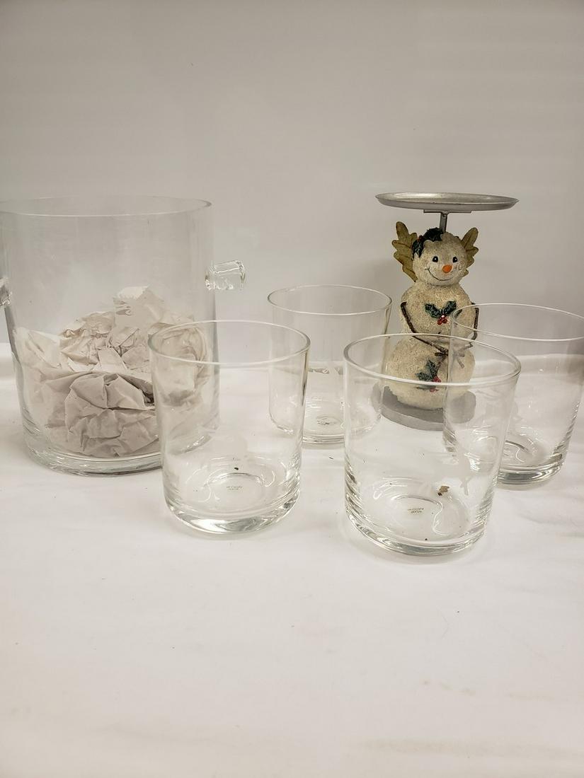 etched glass ice bucket with etched glasses and more: etched glass ice bucket with etched glasses and more
