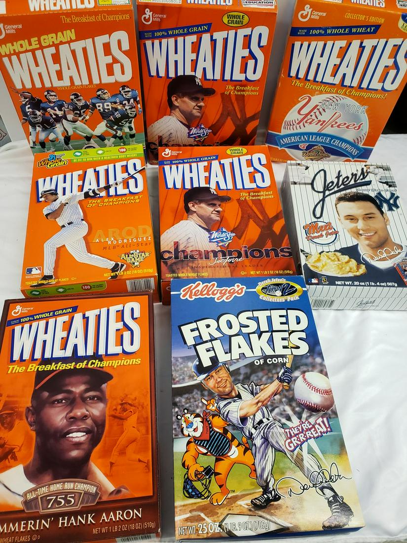 Lot of vintage Wheaties boxes - empty - Derek Jeter and: Lot of vintage Wheaties boxes - empty - Derek Jeter and more