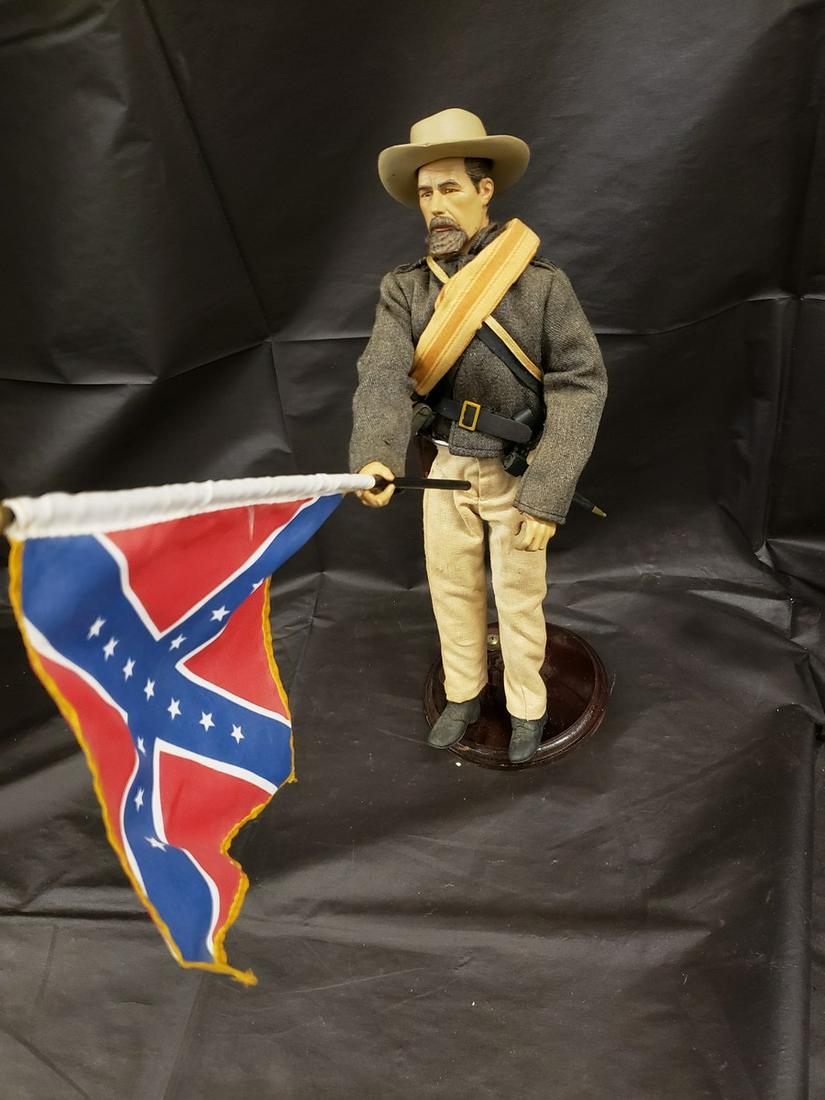 Civil War figure with confederate flag - approx 15" (1 of 1)