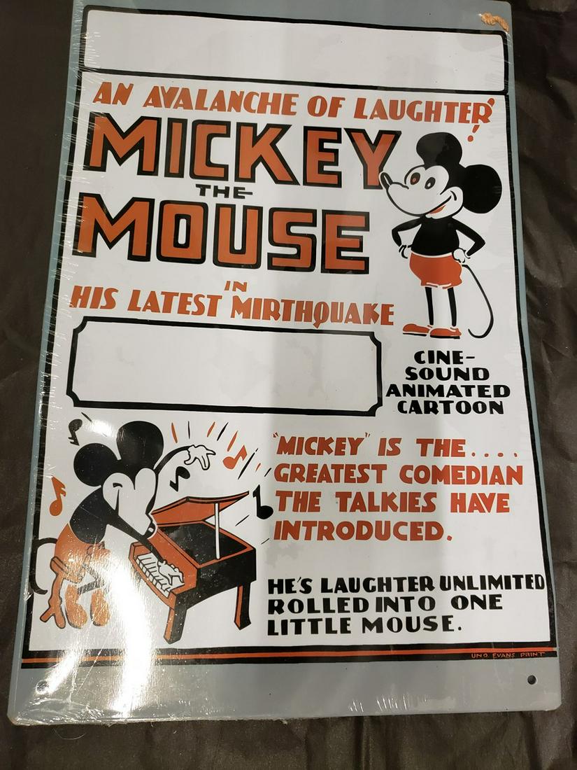 Walt Disney's Mickey Mouse tin sign (1 of 1)