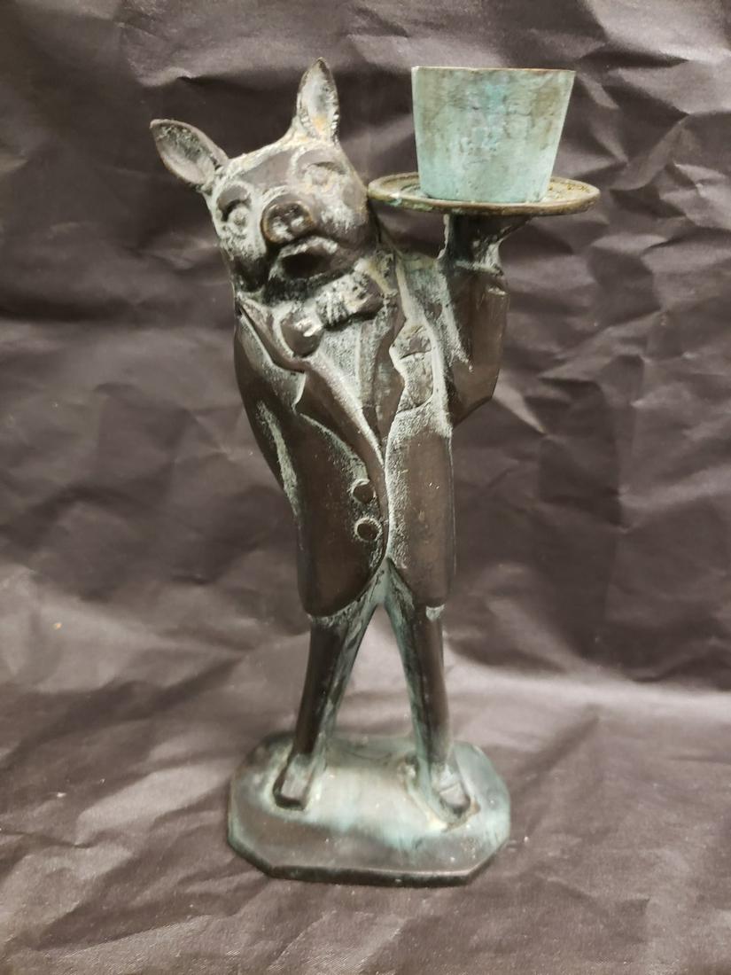 Metal Pig Butler figure - approx 8" tall (1 of 1)