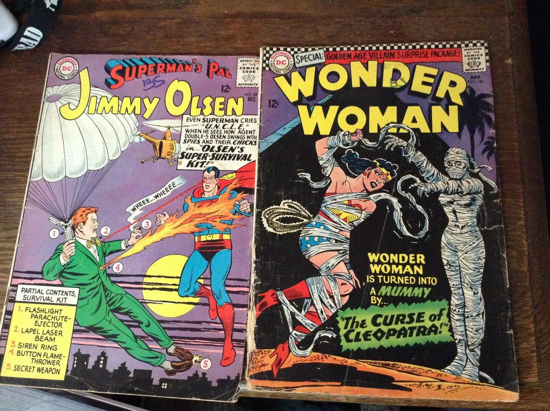 DC 10 cent Comics No. 89 and No. 161 Superman's Pal: DC 10 cent Comics No. 89 and No. 161 Superman's Pal Jimmy Olsen and Wonder Woman