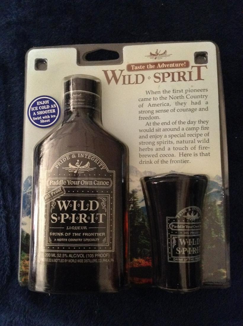 Wild Spirit Liqueur: Any contents in bottle is Free; You are bidding on the bottle & unbroken tax stamp